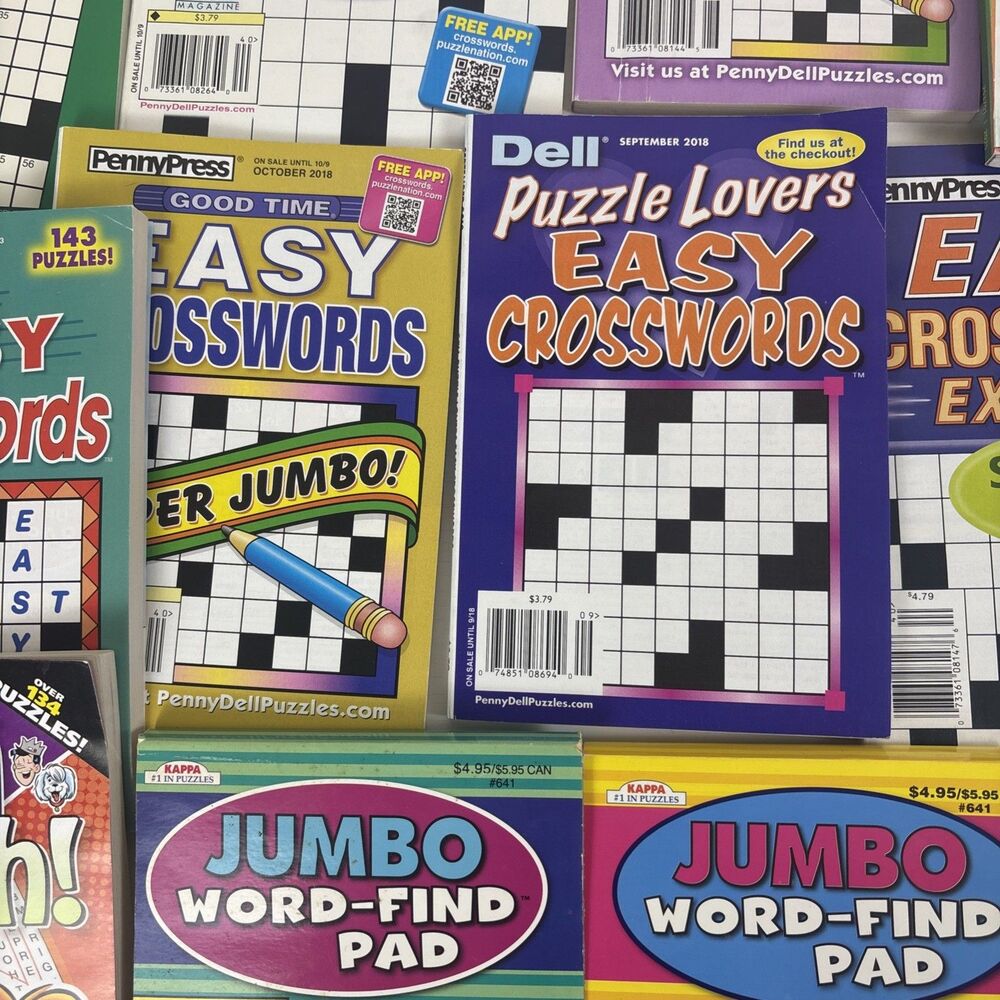 Lot of 12 Dell Penny Press LA Times Kappa Break Easy Crossword Puzzle Books - Picture 6 of 10